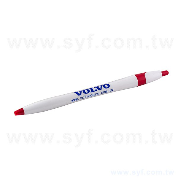 廣告環保筆-塑膠曲線筆管造型禮品-單色原子筆-採購客製印刷贈品筆-8560-2
